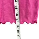 Cut and cropped Baby Tee Womens S Pink Ribbed Embroidered Butterfly Barbie Y2K Photo 9