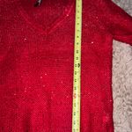 razzle dazzle knitted long sleeve with sequins size Small Red Photo 6