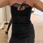 The Vintage Shop Vintage Dark Denim Strappy Bodycon Mini Dress Photo 0