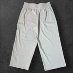 Athleta Cosmic Pants Size M Beige Wide Leg Elastic Waist Cropped Work Trousers Photo 1