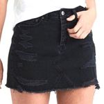 American Eagle Outfitters Super Cute Black AE Distressed Skirt Multiple Size 10 Photo 0