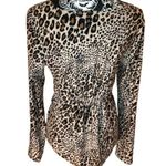 Time And Tru Leopard Maternity Long Sleeve Shirt Jungle Cat Animal Print Photo 1