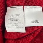 Nine West Red 3/4 Sleeves V-Neck Cable Knit Pleated Sweater Dress Size Large Photo 6