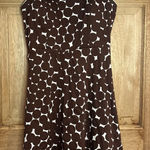 Vintage women’s polka‎ dot Brown and White Patterned Dress size 8 Photo 0