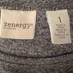 Chico's 1 Zenergy Sweatshirt Womens Size Medium Pull Over Winter Cozy Tunic Top Gray Photo 5