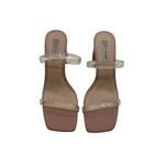 Steve Madden Size 8 High Heel Sandals Beige With Clear Straps Photo 1