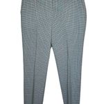 Theory  green blue micro plaid treeca windham wool dress pants trousers size 6 Photo 0