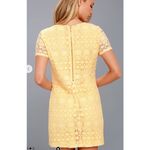 Lulus  Dress Womens X Small Yellow Lace Mini Love You For‎ Eternity Shift Flirty Photo 2