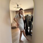 Iris  Black and White Striped Mini Dress Photo 1