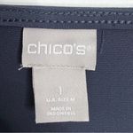 Chico's Chico’s Navy Tunic 3/4 Sleeves Medium Chico’s 1 Stretch Dressy Casual Flowy Photo 2
