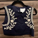 Mabel Mable Navy Embroidered Skirt Set Photo 4