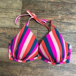 Vibrant Pink and Orange Halter Bikini Top Size undefined Photo 0