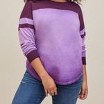 Torrid NEW Relaxed Fleece Crew Neck Varsity Drop Shoulder Sweatshirt Size 2X Photo 1