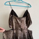 HALSTON Chloe Gown Maxi Dress in Sequins Espresso Brown Size 12 Photo 7