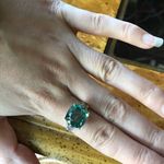 Teal Color Changing Fluorite Sterling Silver Ring Size 8.75 Green Photo 7