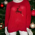 Westport Sequined Reindeer Christmas Sweater Photo 0