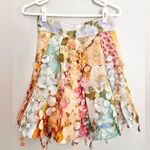 Zimmermann NWOT  Tempo Disc Embellishment Chiffon Mini Linen Skirt Size AU 2 Photo 4