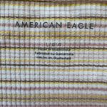 American Eagle Outfitters Striped Halter Tank Top Cropped Sleeveless Y2K Crop L Photo 6