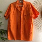 Bobbie & Brooks Orange button-up down short sleeve shirt Photo 0