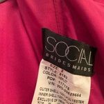 Social Bridesmaids Merlot Matte Chiffon Evening Dress Photo 6