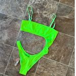 SKIMS  Swim Strapless Monokini Neon Green Size XL Photo 3