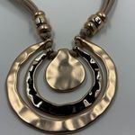 ST THOMAS Layered Pendant Necklace Gold Tone Beaded Cord Boho Statement Photo 2