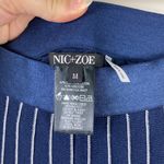 Nic+Zoe Midnight Lines Crop Wide Leg Pants Knit Women's Size Medium Stripes Photo 4