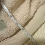 T Factor Sherpa Fleece Hoodie W★ Beige Teddy Pullover Cozy Soft Hoodie Small Photo 3