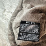 Laura Scott  Size S Puffer Vest Green Quilted Taupe Faux Fur Outdoors Cozy Layer Photo 4