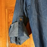 Ci Sono Denim Collection Long Sleeve chambray Dress Gold Buttons Size Sm-EUC Photo 2