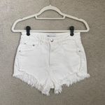 ZARA White Jean Shorts Photo 0