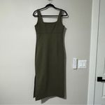 Spanx  Ponte Midi Tank Dress Fitted Stretch BodyCon Pine Green Women's Medium Photo 6