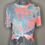 Socialite Womens Tie Dye Lightweight Mesh Crewneck Streetwear Tee Shirt Size XS Photo 0