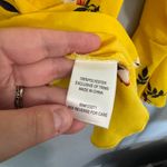 Stella Tweed  Yellow Floral Plunging Neckline Top Bell Sleeves Women's Size Medium Photo 5