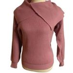 Vintage 70s oversized collar salmon sweater Pink Photo 0