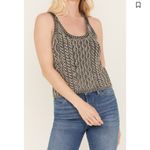 Free People  High Tide Cable Knit Sweater Vest Tank Top Scoop Neck Top Gray SMALL Photo 2