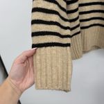 A New Day  Target Beige Black Striped Mock Neck Sweater Oversized Small Photo 2