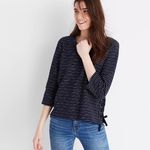 Madewell • Navy Stripe Side Lace-Up Tie Top Photo 0