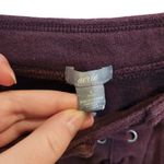 Aerie Tapered Casual Chill Lace Up Jogger Pants Pockets Lounge Burgundy Small Photo 5