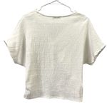 ZARA White Gauze Twisted Front Dolman Short Sleeve Lightweight Top Womens Small Photo 7