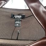 EXPRESS  brown leather cropped tank top size XS NEW Photo 1