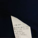 Navy Blue 100% Linen Short Sleeve Button Front Dress Classic Midi Size Large New Blue Photo 9