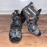 FREEBIRD by Steven  Claw Sandals in Distressed Black Photo 4