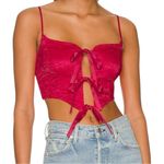 Majorelle  Angelique Bustier Top in Paradise Pink size XS Lace Bow Front Closure Photo 0