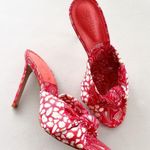 Schutz  Lenie Mule Coral Floral Print Open Toe Stiletto High Heel Sandals Photo 7