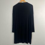 Eileen Fisher  black mock neck long sleeve dress size petite large Photo 3