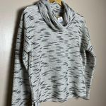 Loft CLEARANCE! Cream Striped Warm Cowl Neck Sweater Size M NWT Photo 2