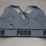 Puma  women's padded sports sporty exercise bra in gray and black size small. Photo 2