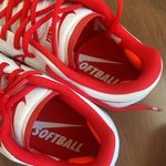 Nike Softball Metal Cleats Lunar Hyperdiamond 3 Pro White and Red Photo 3