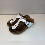 Birkenstock Women’s Gizeh Birko-Flor White Sandals Size 5-5.5 (36) Photo 1